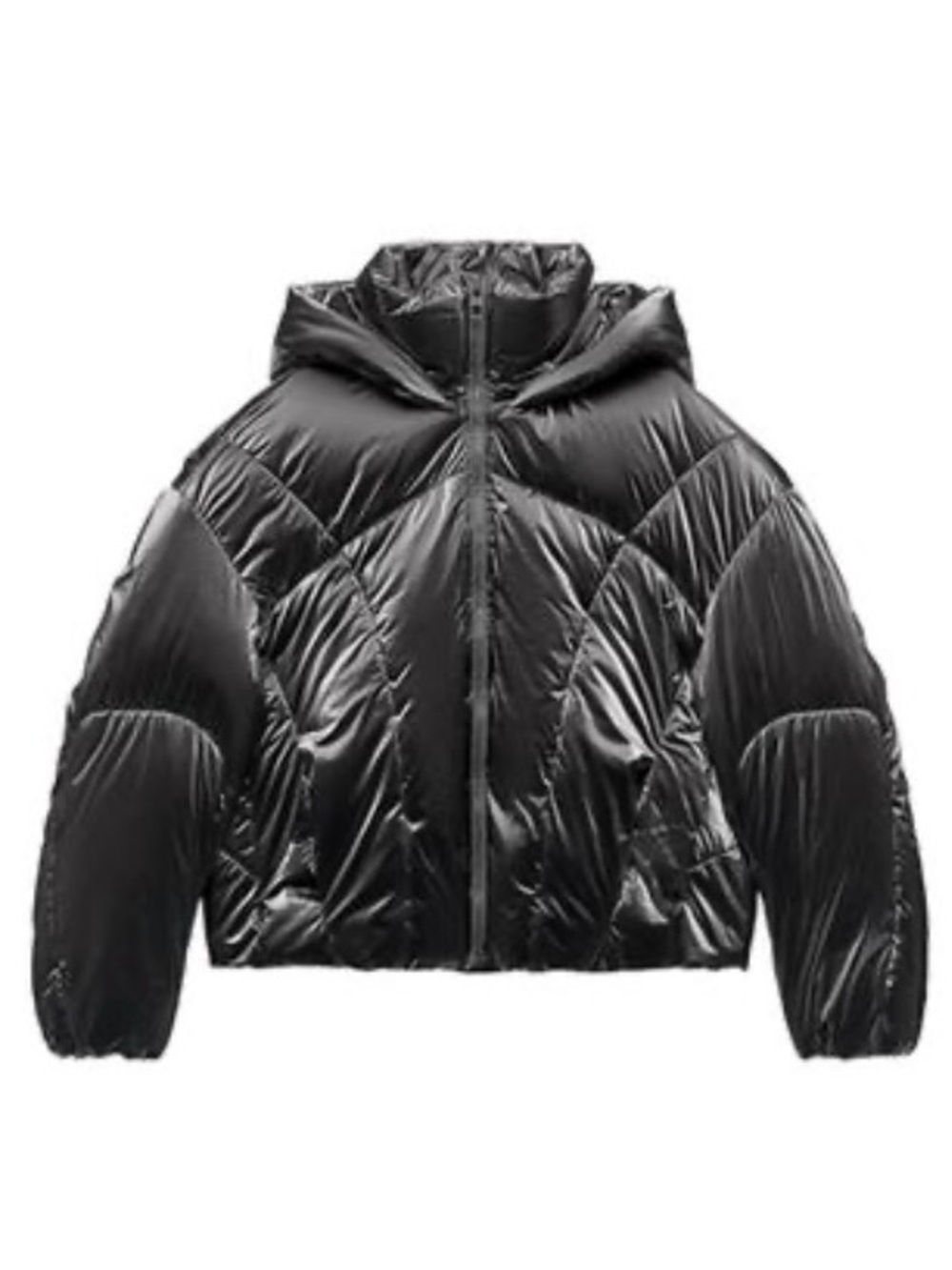 NWT‎ ZARA METALLIC FINISH PUFFER ANORAK M 4341 $90